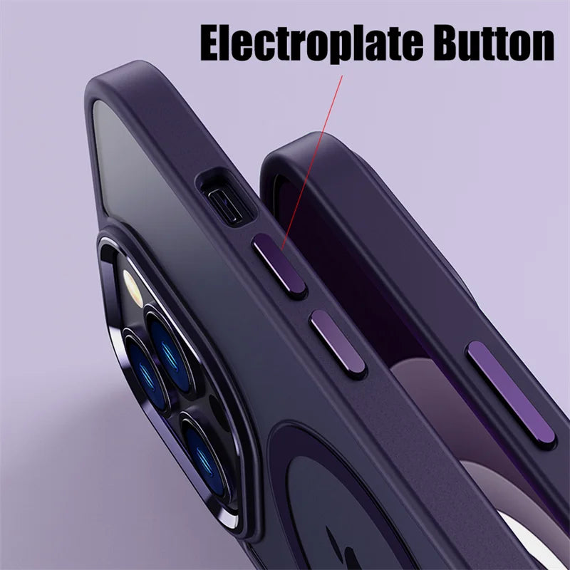 Case for Iphone 15 14 13 12 Pro Max plus Shockproof Magnetic Silicone Back Cover