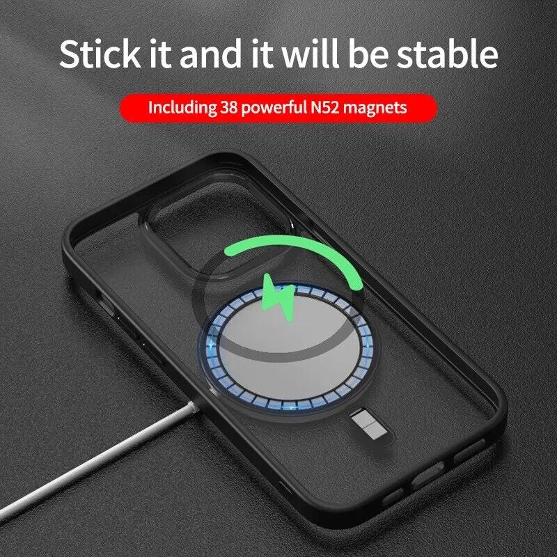 Case for Iphone 15 14 13 12 Pro Max plus Shockproof Magnetic Silicone Back Cover