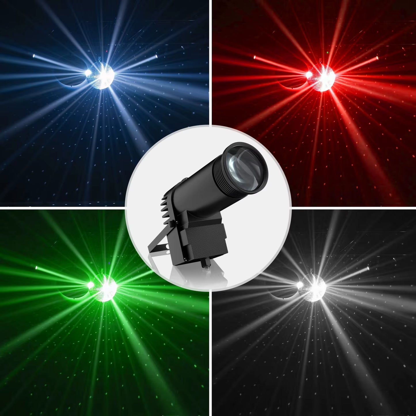 10W RGBW 4 in 1 Stage Pinspot Light Dmx for Disco Party Bar DJ Event LED Disco Ball Light Beam Spot Light Stage Effect Light